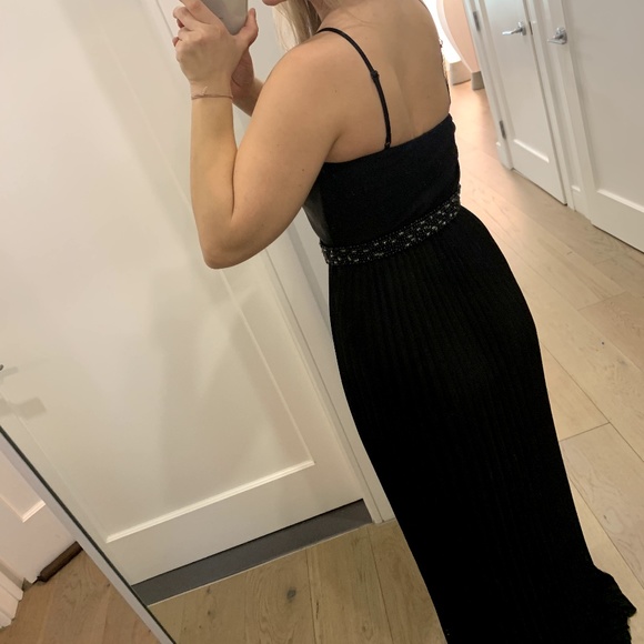 NWOT Laundry By Shelli Segal gown in faux-leather - Picture 5 of 7